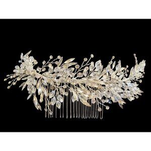 Silver/Crystal Woven Large Hairpiece